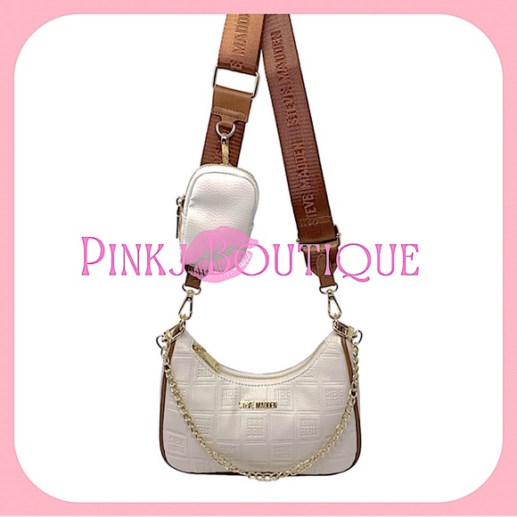 💗👜{Steve Madden} Beautiful {Bone BTAMELA} Crossbody | Hobo | Chain Purse! - Picture 6 of 7